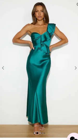 Hello Molly Silk Midi Teal Dress thumbnail 1