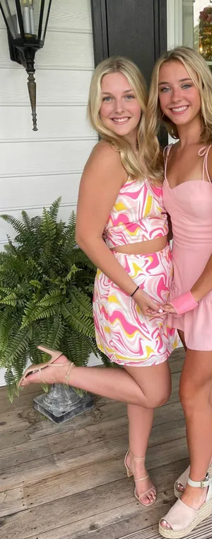pink And Yellow Swirl Skirt Set thumbnail 3