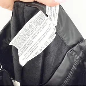 NWT ZARA Wide Leg Faux Leather Pants Women's‎ Size L Black thumbnail 6