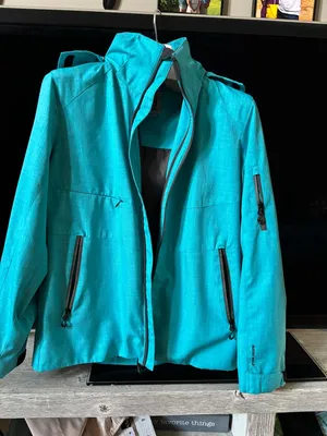 Avalanche Teal Waterproof Ski Jacket with Hood thumbnail 6