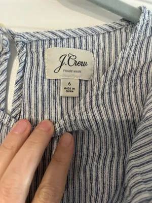 J.Crew Striped Linen Blend Top thumbnail 7