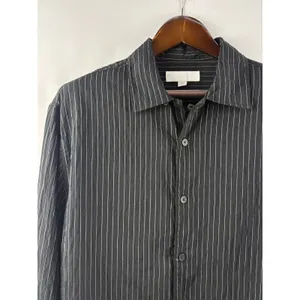 Women’s Zara Medium Black w/ White Stripes Button Up thumbnail 2