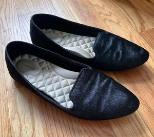 Birdies Women’s Black Haircalf Slip-On Flats Loafers Size 10 thumbnail 1