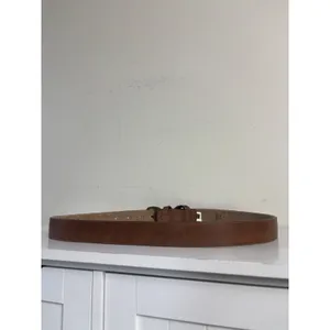 Lucky Brand Studded Leather Belt Women’s L Brown Brass Tone Buckle Boho Western thumbnail 3