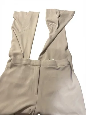 H&M Tailored Split Hem Dress Pants Taupe Stone Gray Size US 6 / EUR 38 thumbnail 2