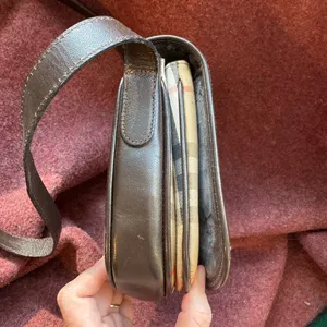 Vintage Burberry Made in England nova check Haymarket shoulder bag saddle bag thumbnail 3
