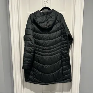 Columbia Women's Karis Gale II Long Jacket Plus Size 1X Black Hooded Insulated thumbnail 5