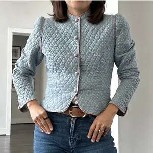VTG 80s Vera Bradley Indiana Quilted Crop Jacket size Large thumbnail 1