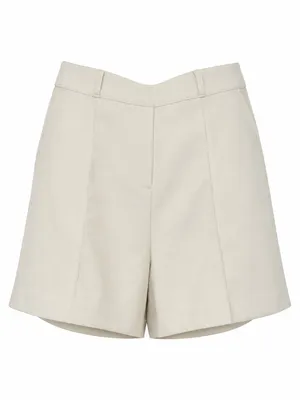 SPANX Stretch Twill Trouser Shorts Cream Women’s L thumbnail 2