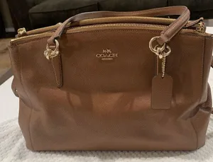 Coach Tan Leather Satchel thumbnail 1