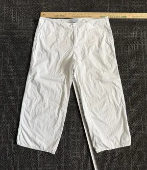 Abercrombie & Fitch Women's Wide Leg White Pants Sz 10 thumbnail 1