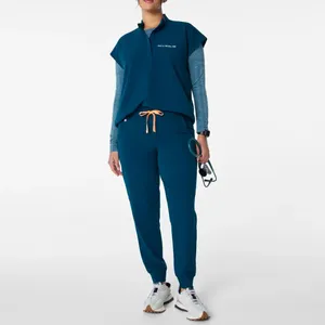 FIGS | Rafaela Scrub Top & Zamora Jogger Scrub Pants Set Deep Reef Teal thumbnail 2