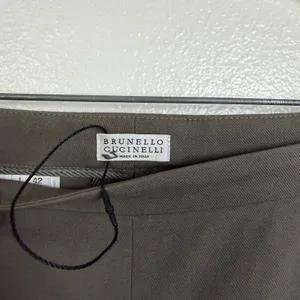 Brunello Cucinelli Slim Fit Pants Womens Size 6 Taupe Skinny Leggings Italy 29" thumbnail 7