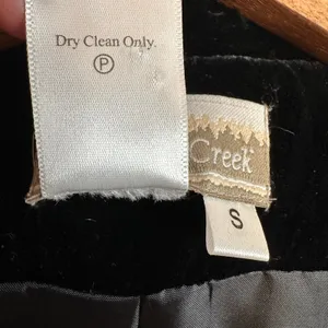 Coldwater Creek Womens size Small Velvet Blazer Black Single Button Whimsygoth thumbnail 8