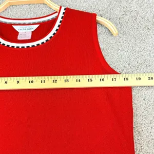 Exclusively Misook Knit Shell Women S Red Sleeveless Tank Top Elevated‎ Basic thumbnail 4
