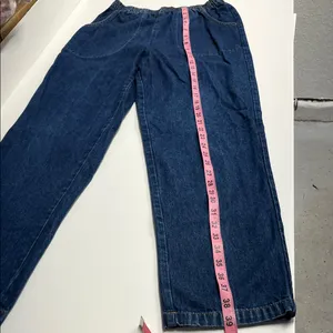 Imperfect vintage y2k 90s jeans cotton denim pull on stretchy waist‎ pockets thumbnail 5
