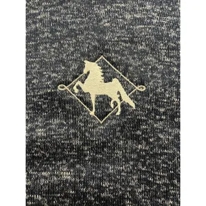 Port Authority Women’s Full Zip Fleece Jacket Medium Heather Navy, Horse Logo thumbnail 2