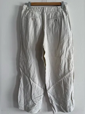 GAP Neutral Relaxed Linen Pants thumbnail 2