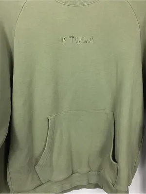 P'Tula The Crewneck Sweatshirt Size Small Green thumbnail 2