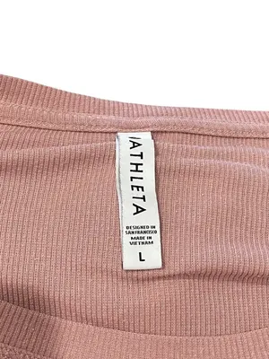 Athleta Cloud Light Scoop Neck Top Pink Size L Athletic Workout Gym Athleisure thumbnail 3