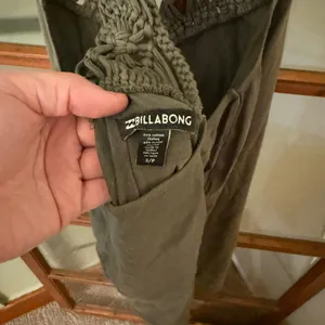 Billabong Olive Green Sleeveless Boho Crochet Mini Dress Sundress - Size Small thumbnail 4