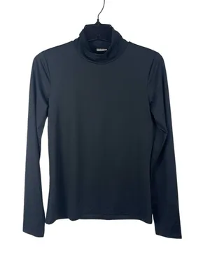 Wilfred Aritzia Cheval Turtleneck Top Black Stretch Long Sleeve Women’s M NWT thumbnail 1