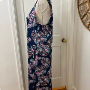 24Seven Comfort Maxi Dress 1X Beach Tropical Palm Coastal Resort Travel Lounge thumbnail 5
