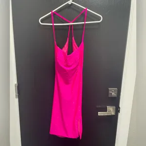 NWT La‎ Femme 30304 Hot Pink Backless Mini Dress Sz 10 $258 thumbnail 3