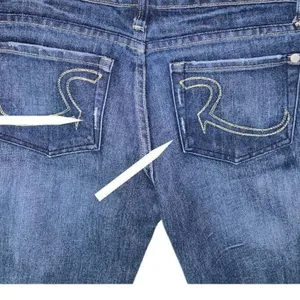 Rock‎ & Republic Womens Jeans Sz 30 Flare Wide Boot Cut Leg Low Rise Dark Wash thumbnail 7