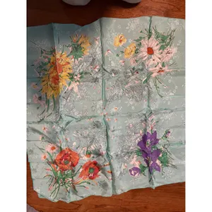 Vintage Floral Print Scarf Lightweight Accessories Fashion‎ Women Made in Japan thumbnail 6