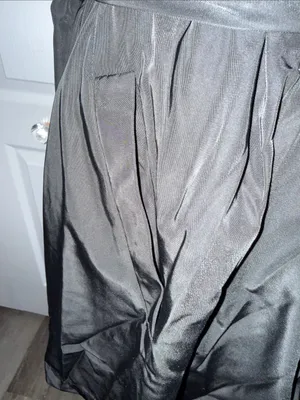 BloomChic Black Trench Coat with Black & White Gingham Lining Size 10 thumbnail 6