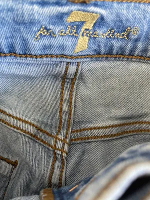 7 For All Mankind The High Waist Skinny Button-Fly Jeans thumbnail 4