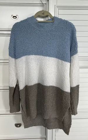 🔴 Oversized Bulk Colored Sweater Blue Size L thumbnail 1