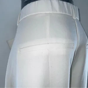 Abercrombie & Fitch Off-White/Cream Curve Love Wide Leg Pleated Front Pants-16 thumbnail 9