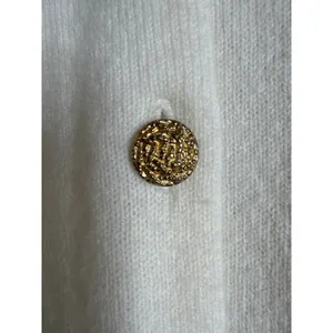 Vintage The Scotch House Lambswool Cardigan Cream Gold Buttons Scotland M/L thumbnail 2