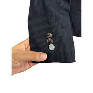 Calvin Klein Navy Blue Pinstripe Two Button Blazer Jacket Size 4P thumbnail 4