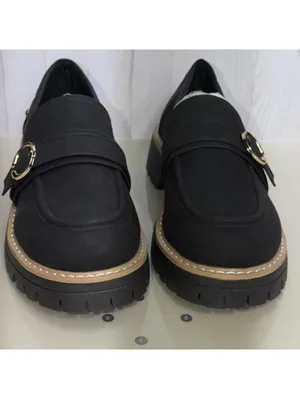 Black Chunky Lug Sole Loafers Women’s Size 36 NWOT thumbnail 2