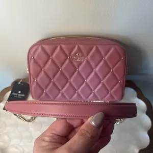 Kate Spade‎ Carey Mini Camera Bag Pomegranate Smooth Quilted Leather NWT KL820 thumbnail 7