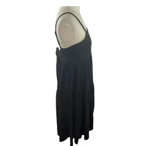 J.Crew Knit Tiered Dress Tie Back Black NWT XL thumbnail 5