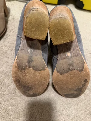 Vintage Havana Gray Suede Ankle Boots with Stacked Heel thumbnail 2