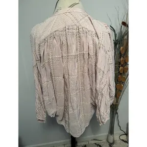 Anthropologie Sarabeth Textured Buttondown Easy Going Fit Shirt Top Size‎ Xs thumbnail 2