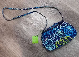 Vera Bradley Frannie Katalina Blues Purse Bag Quilted NEW thumbnail 1