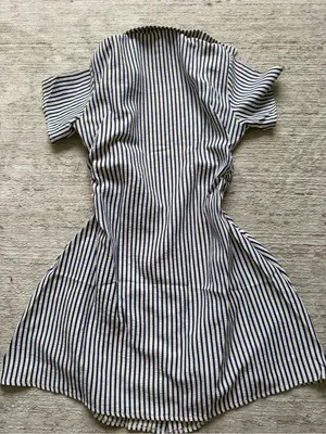 SHEIN Navy & White Striped Collared Mini Dress (Size Small) thumbnail 4