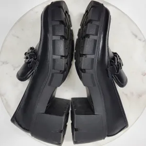 Madden Girl Hoxtonn Chunky Platform Loafer Womens 8 Black Chain Lug Sole‎ Grunge thumbnail 7