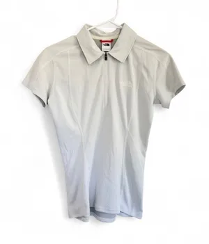 The North Face Women White Quarter Zip Short Sleeve Polo Shirt S P Outdoor Golf thumbnail 2