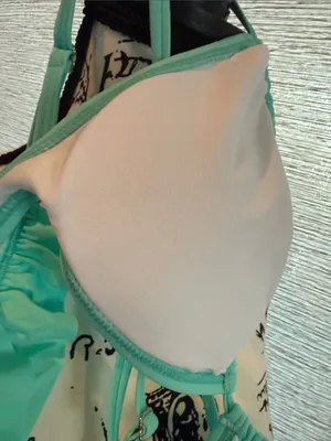 HALARA Mint Green Ruffle Tie-Back Triangle Strap Bikini Top thumbnail 8