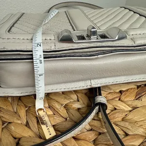 Rebecca Minkoff Purse Chevron Quilted Small Love Crossbody in Perla Pale Grey thumbnail 14