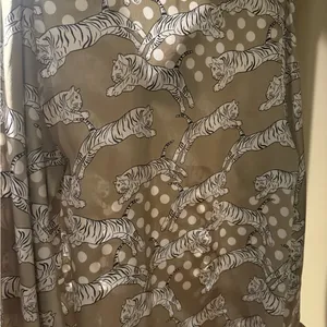 New satin tiger long sleeve small blouse thumbnail 4