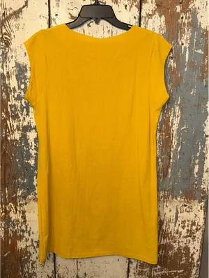 NWT Basico mustard yellow mini dress size small thumbnail 5