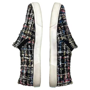 Jack Rogers Anna Black Multi-Colored Boucle Metallic Tweed Slip On Sneakers Sz 6 thumbnail 5